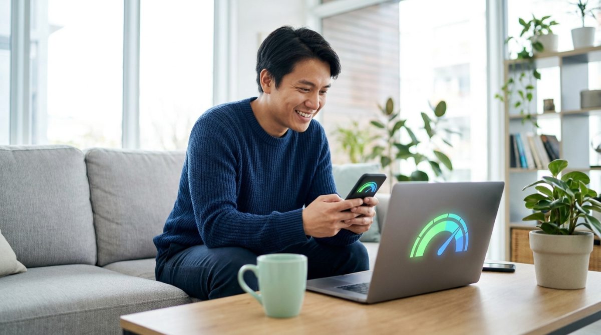 What Counts as Bad Credit - Checking Your Credit Score Person checking their FICO credit score on a laptop to understand what counts as bad credit