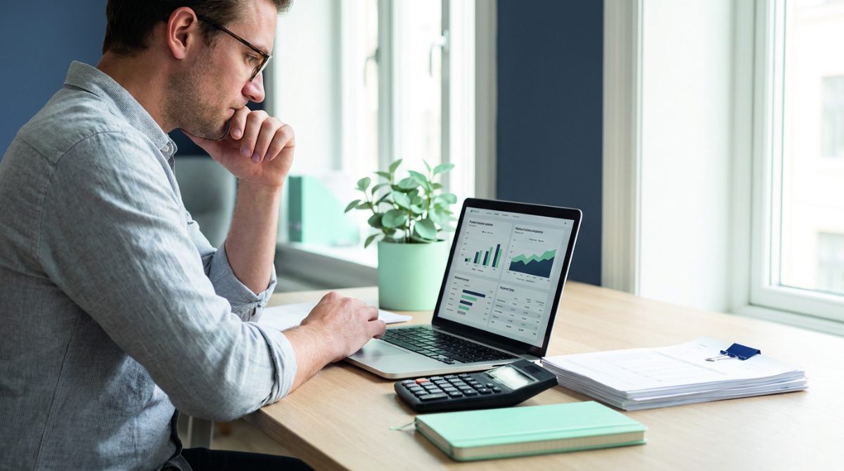Bad Credit Loan Rates and Terms Comparing bad credit loan rates, APRs and terms on a laptop with a calculator